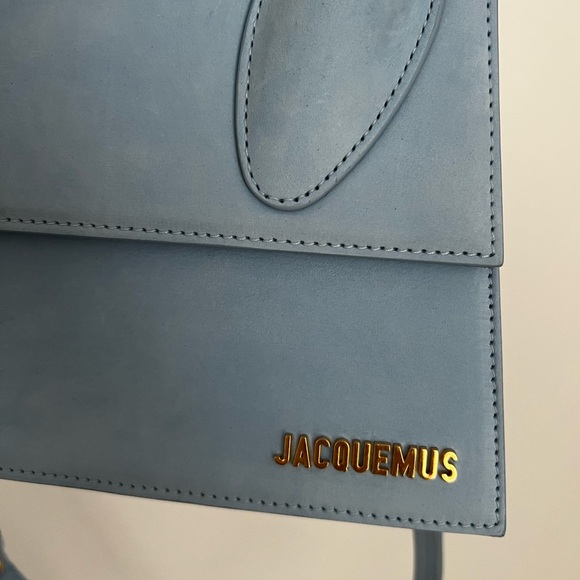 Jacquemus Le Grand Chiquito Suede Bag Light Blue - Picture 6 of 15